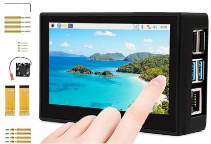 4.3inch DSI LCD Display with Case for Raspberry Pi 4B, 800x480 Capacitive Touchscreen MIPI DSI Interface IPS Wide Angle, Supports Raspbian/Ubuntu