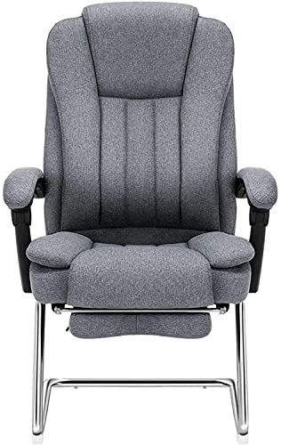 HJW Computer Chair,Reclining Home Lunch Break Chair Study Chair Fabric Office Chair Ergonomic Bow Chair Armchair