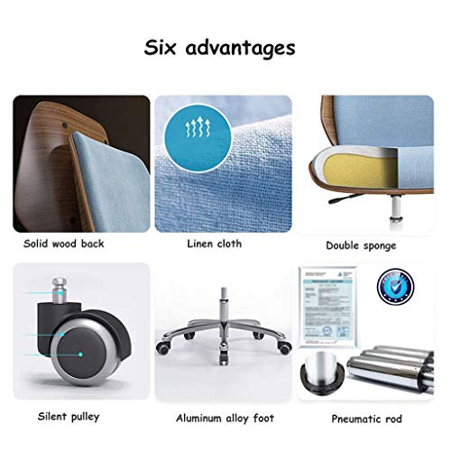 n/a Leisure Chair Computer Chair Fabric Office Chair Backrest Swivel Chair Simple and Comfortable Sedentary Backrest Swivel Chair Fashion Bedroom