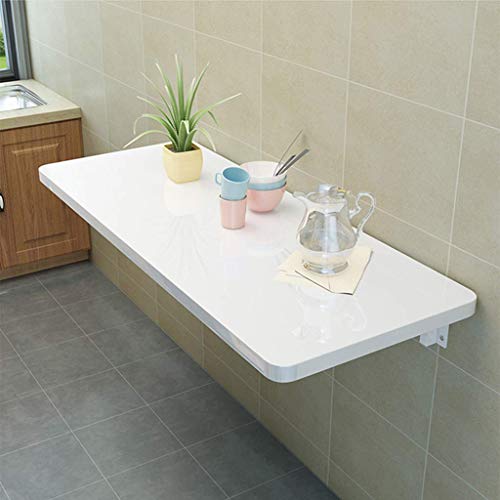 MYYINGELE Folding Wall-Mounted Drop-Leaf Table, Simple Floating Laptop Desk Dining Table Foldable Hanging Computer Table Small Wooden Desk for Of