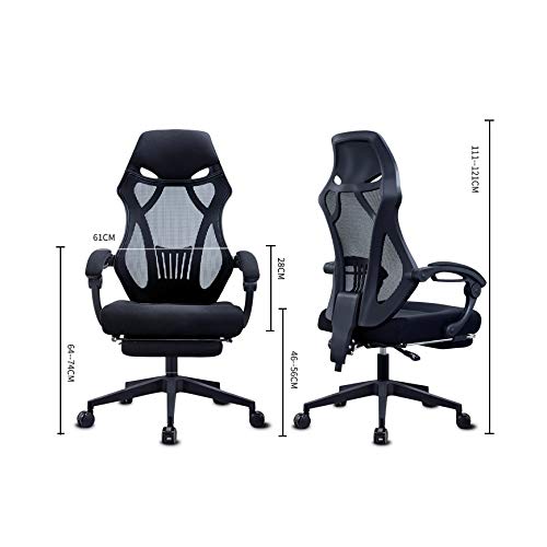 NXYJD Ergonomic Office Chair, High-Back Swivel Mesh Chair, Reclining Computer Chair, with Footrest, Height Adjustable Seat, Breathable Mesh Back