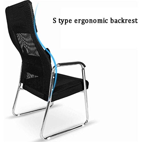 TJLSS Conference Chair Office Chair Parlor Training Chair Arched Staff Chair Computer Mesh Chair Executive Side Reception Chair with Sled Base