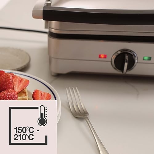 Cuisinart Style Collection 2 in 1 Waffle & Pancake Maker| Non-Stick Removable Plates | Frosted Pearl | WAF2U (Pack of 1)