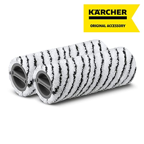Kärcher Stone roller set for all Kärcher FC and EWM 2 (2-part, washable, lint-free, machine washable at 60 °C, for hard-wearing hard floors, ston