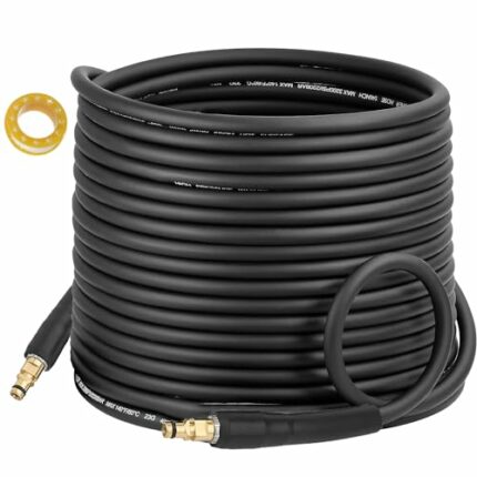 15M/49Ft High Pressure Replacement Hose Extension Washer Hose for Karcher K Series Pressure Washer K2 K3 K4 K5 K6 K7 with M22 & C-Clip Type Fitti