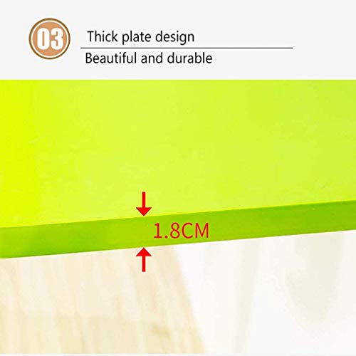 MYYINGELE Folding Wall-mounted Table for Small Space, Solid Wood Kitchen Drop Leaf Table, Compact Computer Study Desk for Office Home, Blue, 80x4