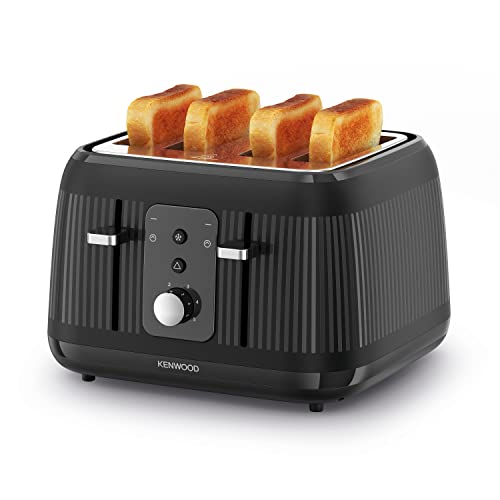 Kenwood Dawn Toaster, 4 Slot Toaster, Reheat, 5 Browning Settings, Defrost and Cancel Functions, Pull Crumb Tray, TFP09.000BK, 1800W, Midnight B