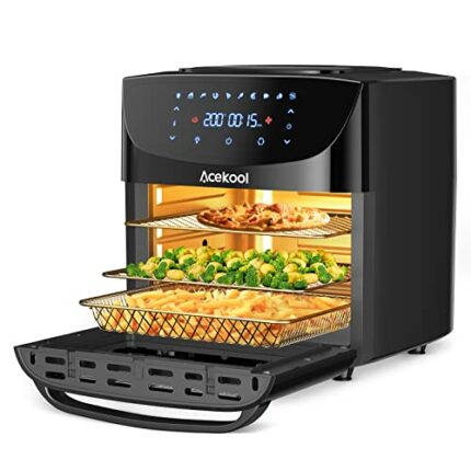 Air Fryer Oven Digital Acekool FT1 18L Large Oil Free Touch Screen 1800W Mini Oven With Rotisserie Dishwasher Safe Rapid Air Circulation Bpa Free