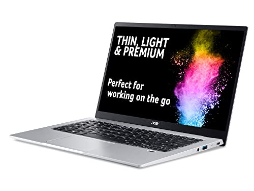 Acer Swift 1 SF114-34 14 Inch Laptop - (Intel Pentium N6000, 4GB, 128GB SSD, Full HD Display, Microsoft Office 365, Windows 11 in S Mode, Silver)