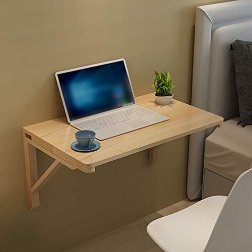 LUNEZY Solid Pine Wood Wall-Mounted Table,Floating Dining Table,Folding Computer Desk,Multi-Function Study Table,14 Sizes,for Workbench,Kitchen,L