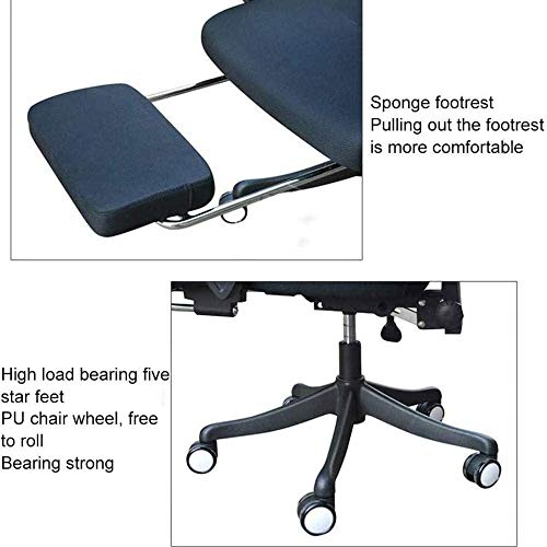 SDFGH Ergonomic Office Chair, Reclining Office Chair with Lock Function and Lumbar Support, Executive Office Chair with Headrest
