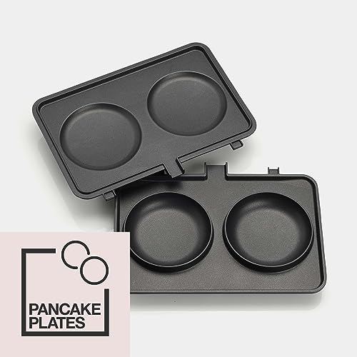 Cuisinart Style Collection 2 in 1 Waffle & Pancake Maker| Non-Stick Removable Plates | Frosted Pearl | WAF2U (Pack of 1)