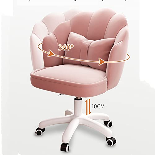 SDFGH Bedroom Dormitory Chair Home Office 360° Swivel Lift Chair Handrail Back Writing Desk Chair Dressing Stool Makeup