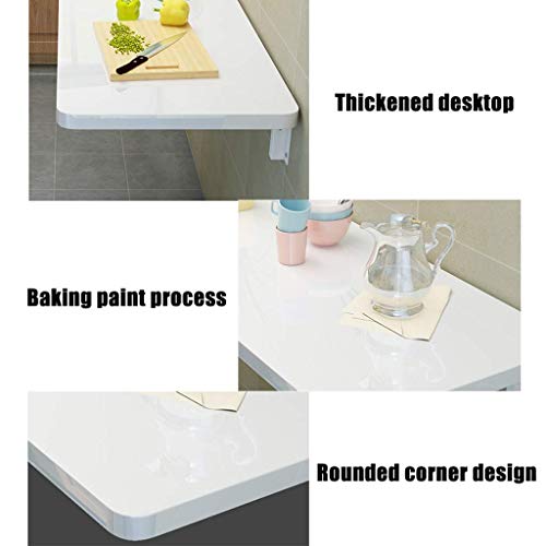 MYYINGELE Folding Wall-Mounted Drop-Leaf Table, Simple Floating Laptop Desk Dining Table Foldable Hanging Computer Table Small Wooden Desk for Of