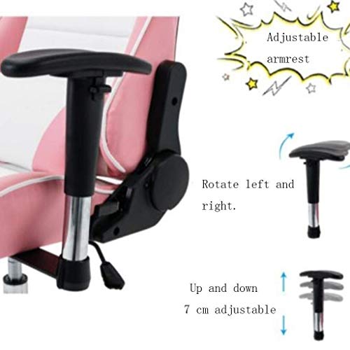 LZQDM Racing Style High Back Ergonomic Office Chair Executive Swivel Computer Desk Chair Height Adjustable Task Chair Reclining with Lumbar Suppo