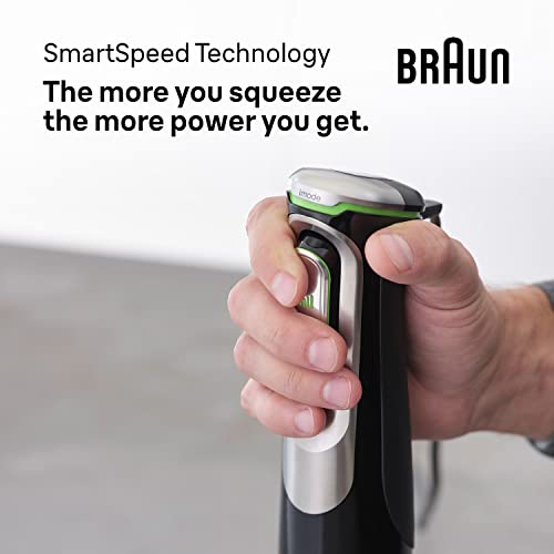 Braun MultiQuick 9 Hand Blender, Mixer, XL Food Processor, Active PowerDrive Technology, Multifunctional Bowl with 0.6L Capacity, 1200W, MQ9187XL