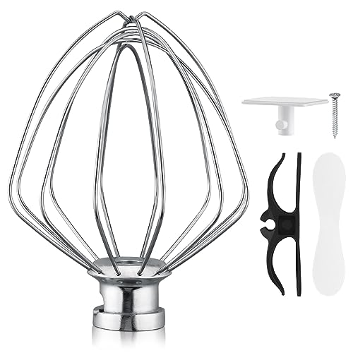 FUNYKICH 4.5/5 Quart Flex Edge Beater for KitchenAid Tilt-Head Stand Mixer, All-Metal Die Cast Blade with Both-Sides Flex Silicone Edges Bowl Scr