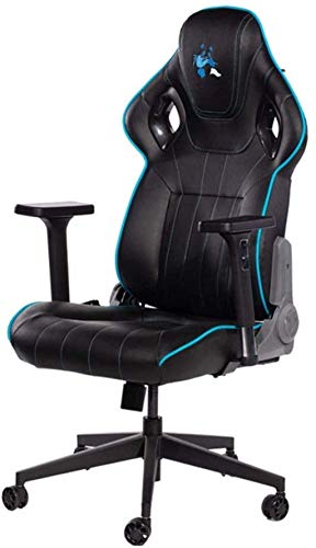 HJW Gaming Chair Computer Chair Home Office Chair Strong and Durable Reclining Racing Chair Adjustable Chair Armchair,Black,116-124X52X55Cm
