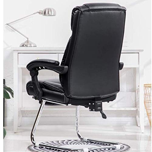 LZQDM Executive Office Chair PU Leather Ergonomic Computer Chair High Back Home Office Swivel Desk Chairs with Headrest and Lumber Support, Black