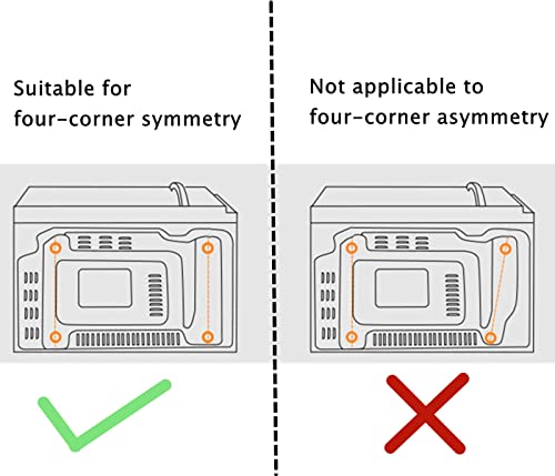 Eidoct 304 Stainless Steel Microwave Mount Bracket, Retrackable Foldable Microwave Oven Wall Mounted Stand Holder Rack Bracket for Home Kitchen A
