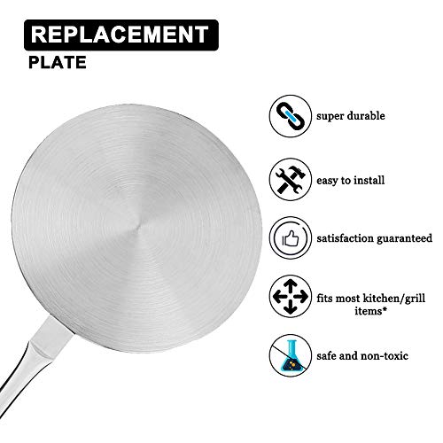 Heat Diffuser Stainless Steel Converter for Induction Hob with Heat Proof Handle(24cm)