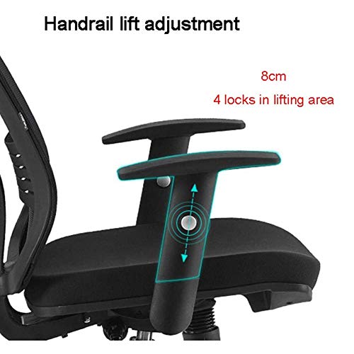 ZCMEB Mesh Office Chair Ergonomic Office Chair Computer Desk Chair, Mesh Seat and Back, Wide Headrest, Adjustable Lumbar Support
