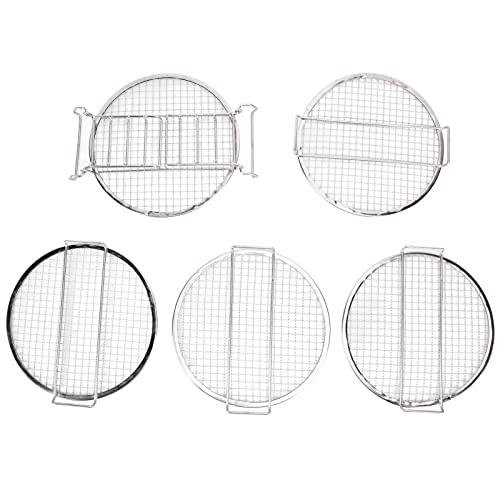 Dehydrator Rack for Air Fryer, 5 Racks Stainless Steel Air Fryer Rack with Anti Scalding Gloves Stackable Air Fryer Accessories for Dry Corn Swee