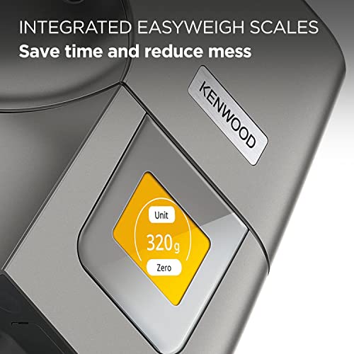 Kenwood Titanium Chef Patissier XL Stand Mixer for Baking- Powerful Food Mixer, With K-Beater, Dough Hook, Whisk, and 2 Bowls 5L and 7L, KWL90.00