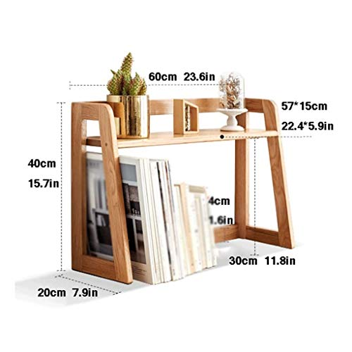 NXYJD File Racks Simple Desk Organizer for Office and Home, Desk Tidy Wood Bookshelf, Desktop Bookshelf Counter Top Bookcase for Book