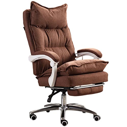 JHKZUDG High Back Office Chair with Armrest And Footrest, Gaming Recliner Chair, Executive Office Fabric Chair, Ergonomic PC Chairs,Adjustable An
