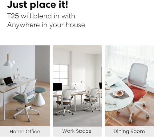 SIDIZ T25 Small Ergonomic Office Chair : Home Office Desk Chair for Petite Adults (4' 9" or Over), Adjustable Seat Height, Weight-Activated Auto