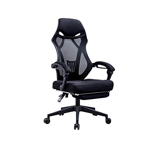 NXYJD Ergonomic Office Chair, High-Back Swivel Mesh Chair, Reclining Computer Chair, with Footrest, Height Adjustable Seat, Breathable Mesh Back
