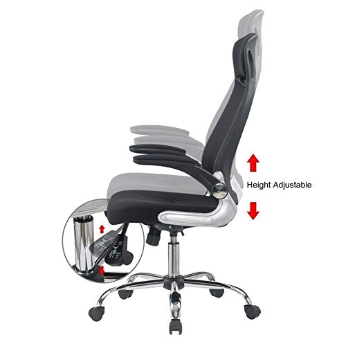 LZQDM High Back Mesh Office Chair with Adjustable Armrest Lumbar Support Headrest Swivel Task Desk Chair Computer Chair Guest Chairs Reception Ch