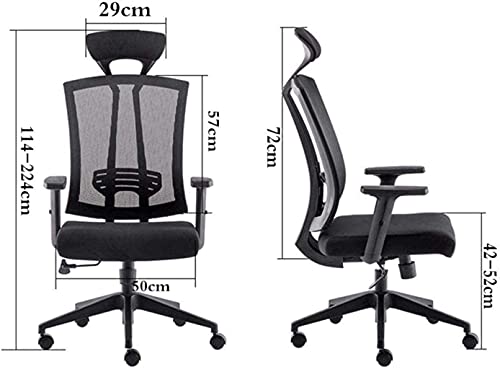 HJW Game Chair Mesh High Back Swivel Office Chair Adjustable Armrest Breathable Mesh Home Computer Chair Desk Chair Armchair
