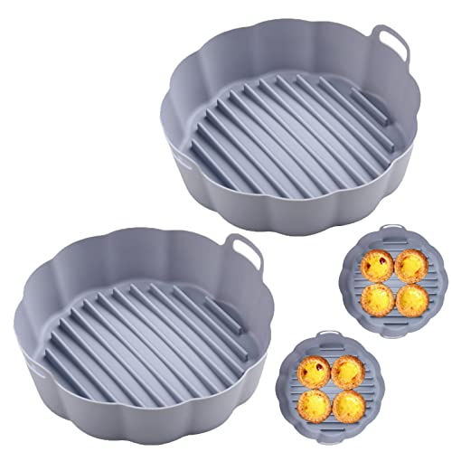 Air Fryer Silicone Pot, 7.5inch Reusable Air Fryer Liners, Air Fryer Accessories, Air Fryer Silicone Liner, Airfryer Liners Air Fryer Basket Fits
