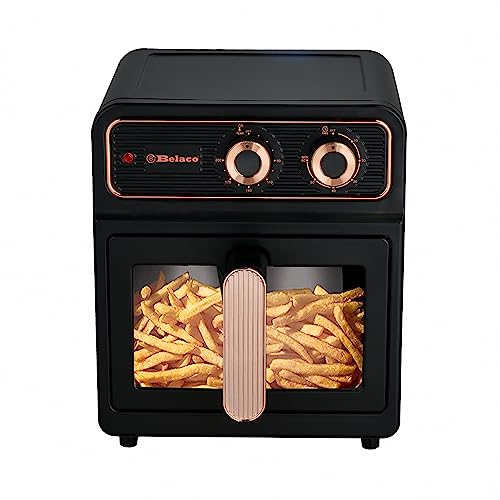 Belaco Air Fryers, 6L Oil free Air Fryer, 1700w with Rapid Air Circulation for Healthy & Fast Cooking, 60 Min Timer, No stick, Adjustable Tempera