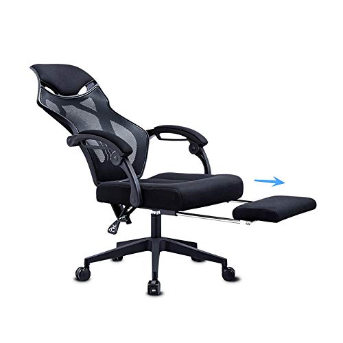 NXYJD Ergonomic Office Chair, High-Back Swivel Mesh Chair, Reclining Computer Chair, with Footrest, Height Adjustable Seat, Breathable Mesh Back