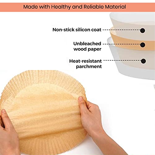 Airfryer Liners air Fryer Paper Liner Round Ninja air Fryer Liners Disposable air Fryer Liners Parchment Paper air Fryer Baking Paper air Fryer (