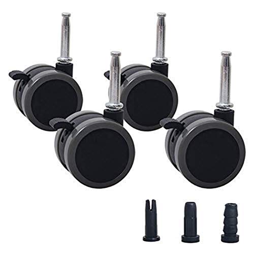 GTYT 4PCS Casters Universal Rotary Brake 8mm Long Rod Casters Accessories Furniture Long-term Use, 2Inch