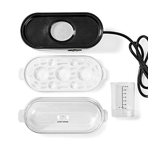 Ex-Pro Compact Electric Egg Cooker Boiler, 210W, for up to 3 Eggs - Silver