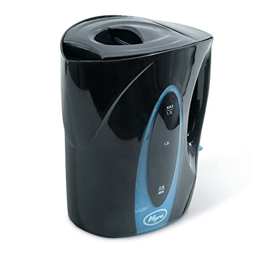 NYRA Electric Kettle,Cordless Kettles 1.7L Auto Shut-Off, Boil Dry Protection,2200w Fast Boil Jug Kettle for Hot Water Tea or Coffee (Black)