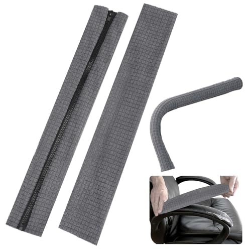Office Chair Armrest Covers, Stretch Chair Armrest Covers, Zipper Chair Slipcover, Office Removable Arm Rest Covering, Office Seat Hand Rest Prot