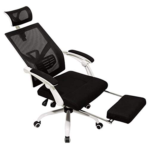 n/a Ergonomic Adjustable Office Chair with Adjustable Lumbar Support-High Back with Thickening Sponge Seat Cushion-Adjustable Head-Arm Rests,With