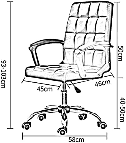HJW Home Office Desk Chairs Computer Gaming Chairs Office Chair Ergonomic 360 Degree Swivel Pu Seat Computer Chair Armchair