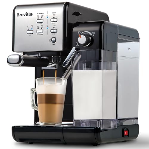 Breville One-Touch CoffeeHouse Coffee Machine | Espresso, Cappuccino & Latte Maker | 19 Bar Italian Pump | Automatic Milk Frother | ESE Pod Compa