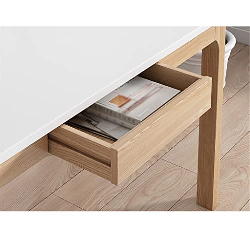 MJWDP Solid Wood Desk Home Desktop Computer Desk Small Apartment Writing Desk Bedroom Study Table Without Chair (Color : D, Size : 100cm)