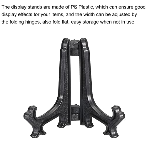 MECCANIXITY 1.8 Inch Display Stand Holders Display Pictures PS Plastic Black for Home Decoration, Art, Book Stores Pack of 12