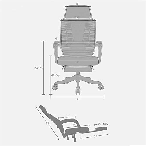 PY Home Office Desk Chairs Computer Gaming Chairs for Home and Office Headrest Support Seat Slid Heavy Duty Adjustable Swivel Chair High Back Tas