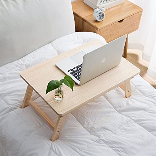 LZQDM Pine Wood Folding Laptop Desk Portable Lap Table For Study And Reading Home Lazy Bed Desk Home Furniture