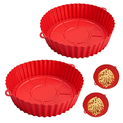 Air Fryer Silicone Pot, 7.5inch Reusable Air Fryer Liners, Air Fryer Accessories, Air Fryer Silicone Liner, Airfryer Liners Air Fryer Basket Fits